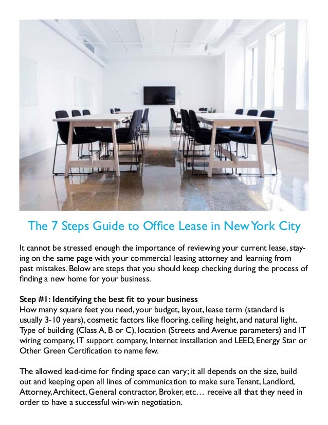 7 Steps Guide to Lease Office Space