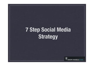 7 Step Social Media
     Strategy
 