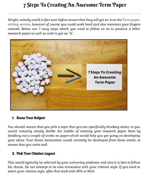 7 Steps To Writing A Great Research Paper