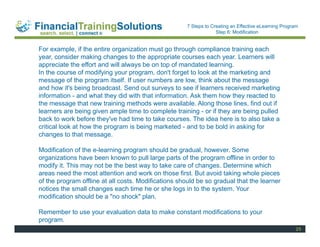 7 Steps To Creating An Effective E Learning Program | PDF