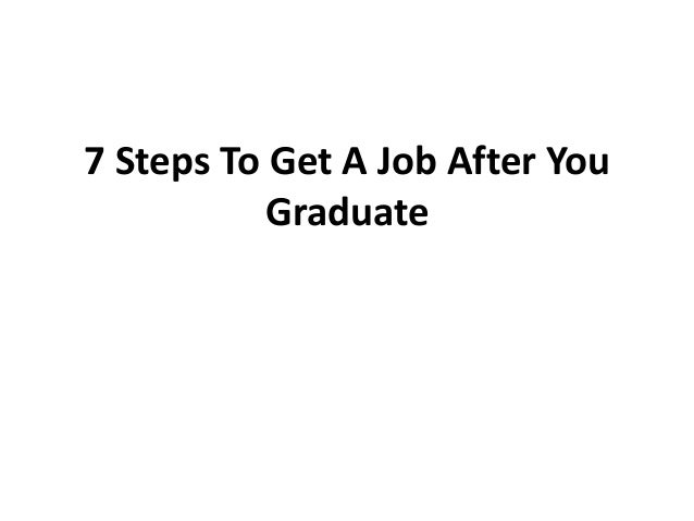 steps to getting a job