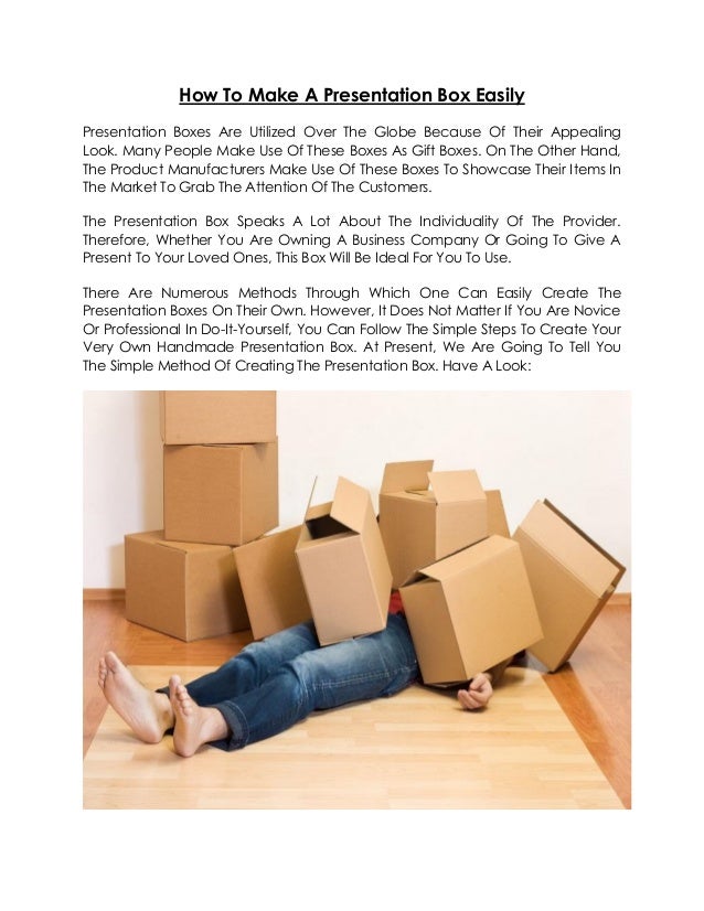 7 steps to make your own presentation box make your own presentation