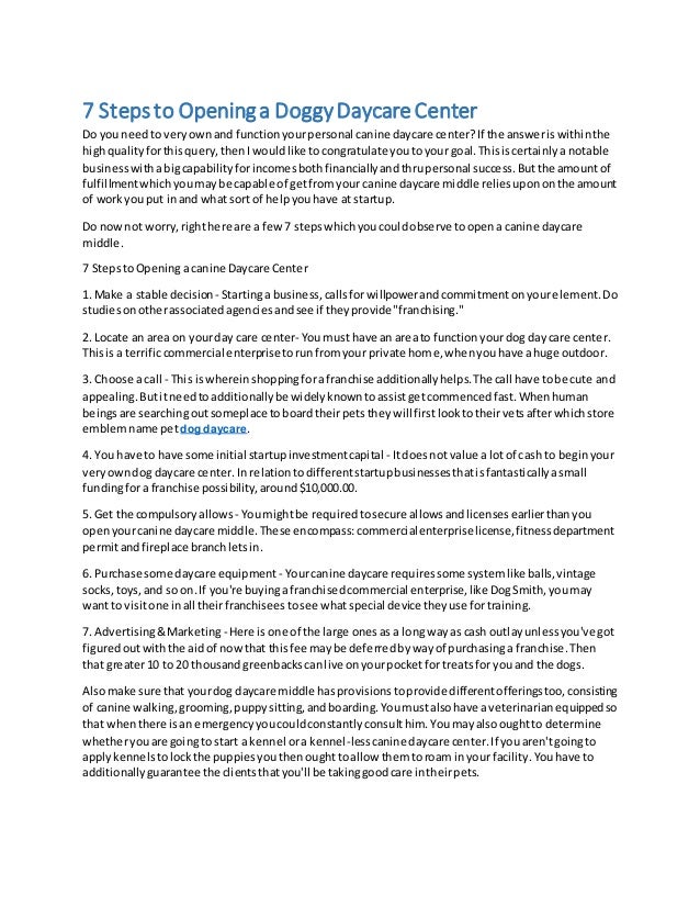 7 steps to opening a doggy daycare center