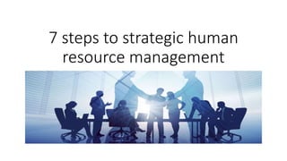 7 steps to strategic human
resource management
 