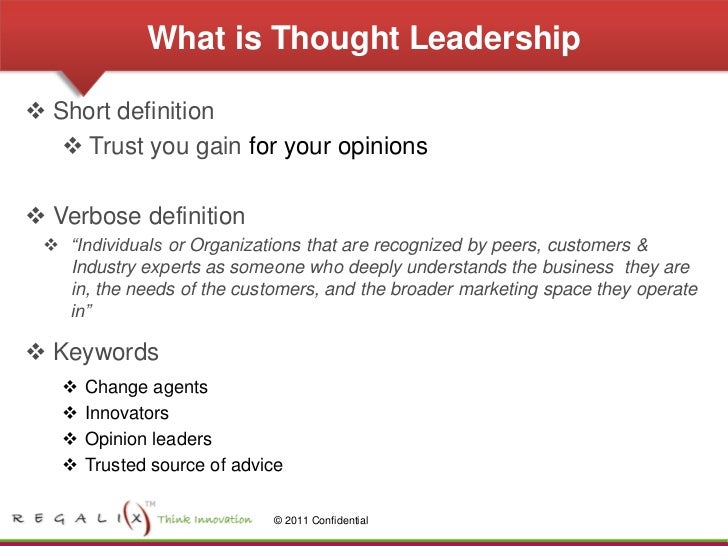 7 Steps To Thought Leadership