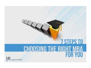 7 step to choosing the right mba for you