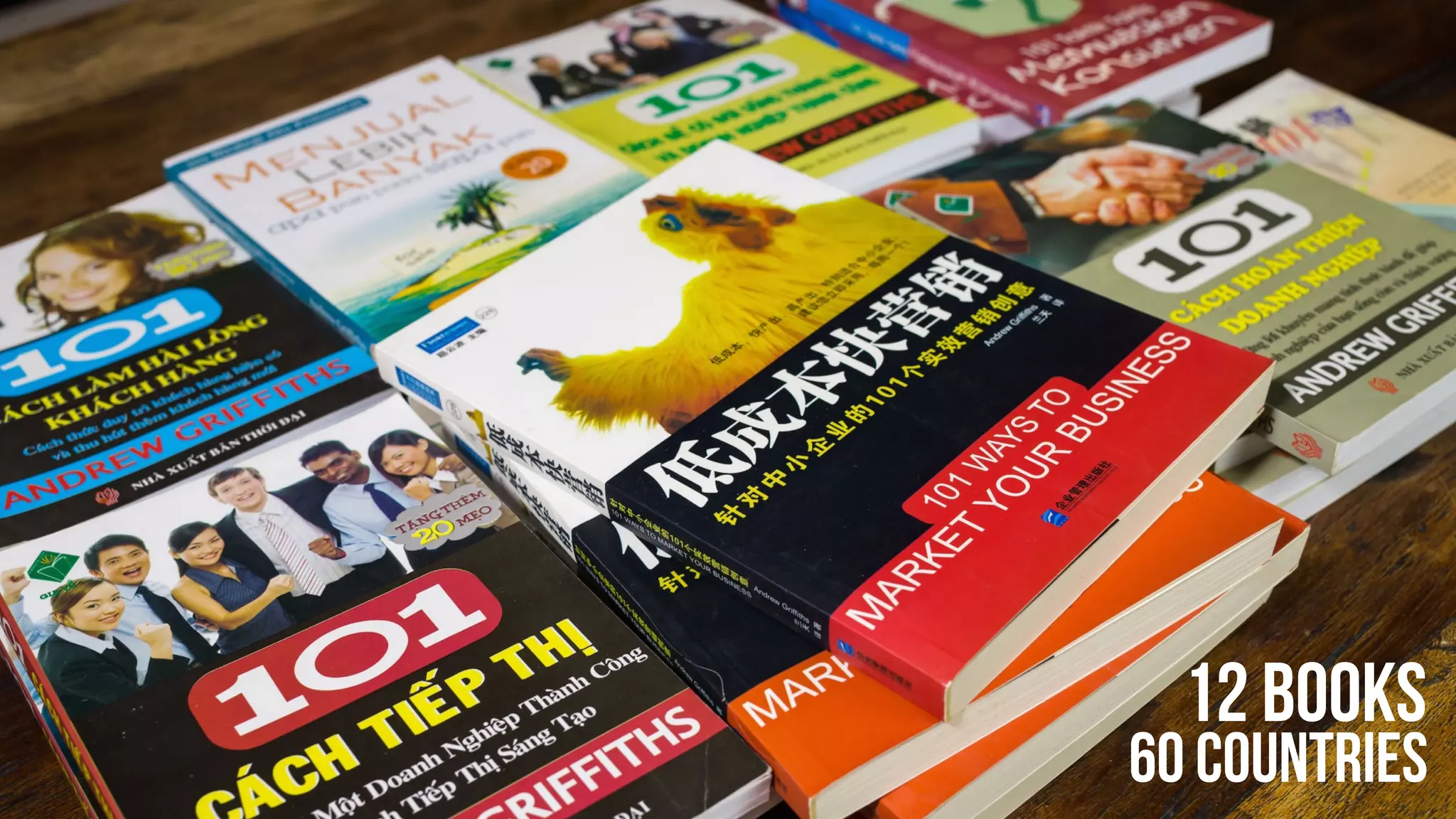 12 BOOKS
60 COUNTRIES
 