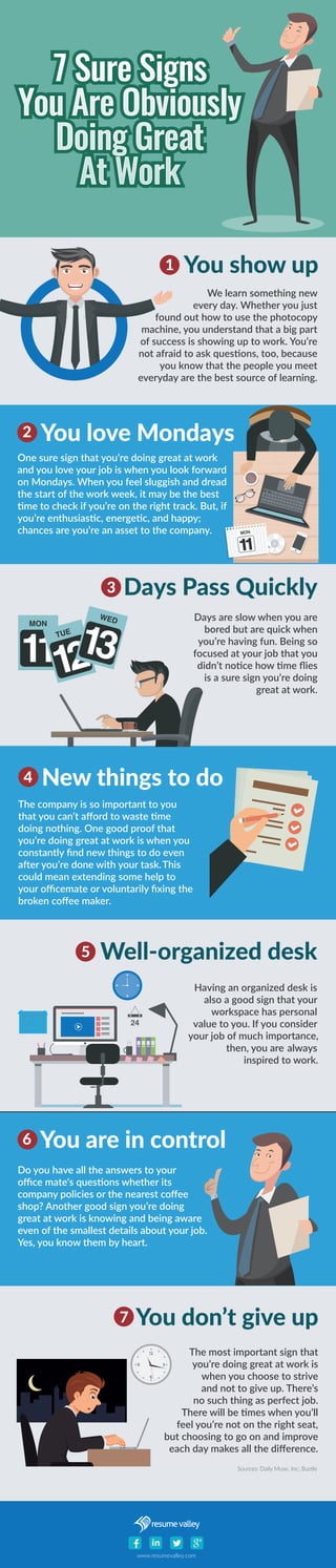 7 Sure Signs You Are Obviously Doing Great at Work [Infographic]