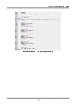 Figuraa 18 - FUN
16
NCTION moodcarga p
Tarefa - M
parte III
Modelagemm de Cargaa
 