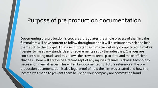 7) task 2) pre production power point (1) | PPT