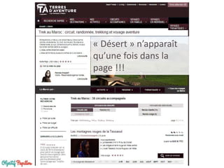 « Désert » n’apparaît
qu’une fois dans la
page !!!
 