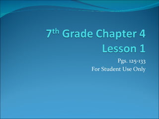 7th Grade Chapter 4 Lesson 1 | PPT
