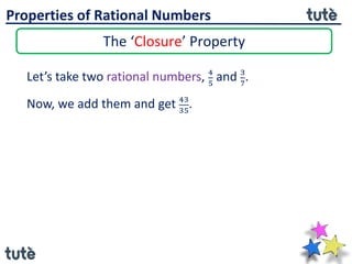 Closure Property Math Book 7th Maths - Properties Of Rational Numbers | PPTX