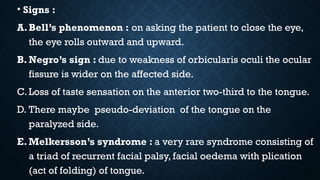 A presentation on 7th cranial nerve and bell's palsy.pptx