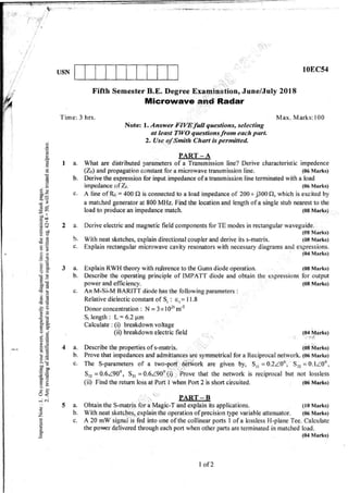 7th Semester EC VTU 2010 scheme question papers for CBCS