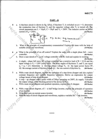 7th Semester EC VTU 2010 scheme question papers for CBCS