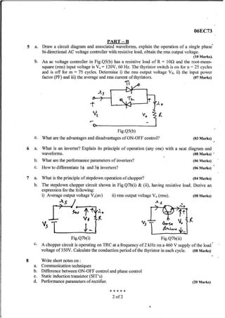 7th Semester EC VTU 2010 scheme question papers for CBCS
