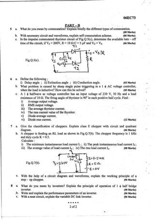 7th Semester EC VTU 2010 scheme question papers for CBCS