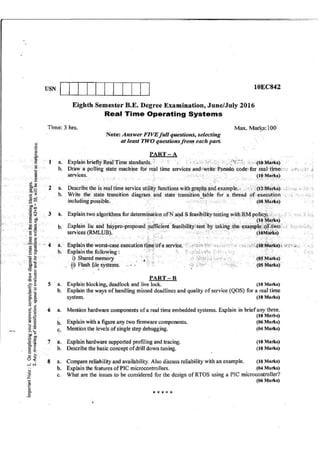7th Semester EC VTU 2010 scheme question papers for CBCS