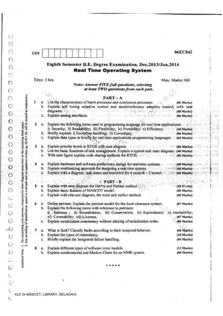 7th Semester EC VTU 2010 scheme question papers for CBCS