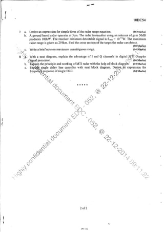 7th Semester EC VTU 2010 scheme question papers for CBCS