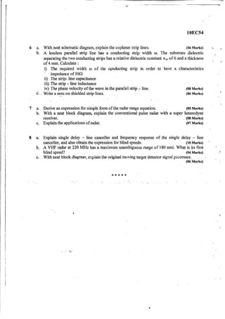 7th Semester EC VTU 2010 scheme question papers for CBCS