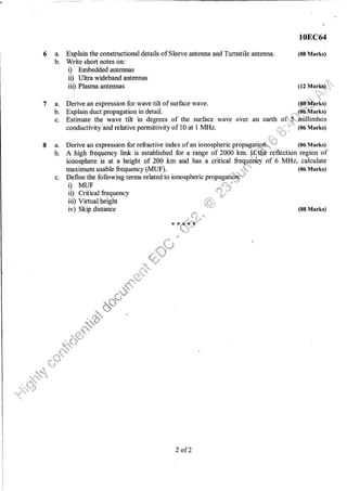 7th Semester EC VTU 2010 scheme question papers for CBCS