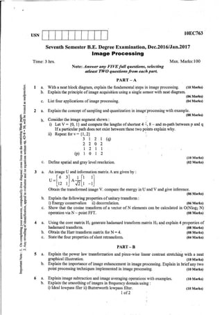 7th Semester EC VTU 2010 scheme question papers for CBCS