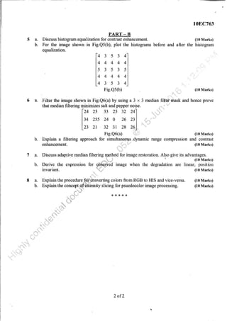 7th Semester EC VTU 2010 scheme question papers for CBCS