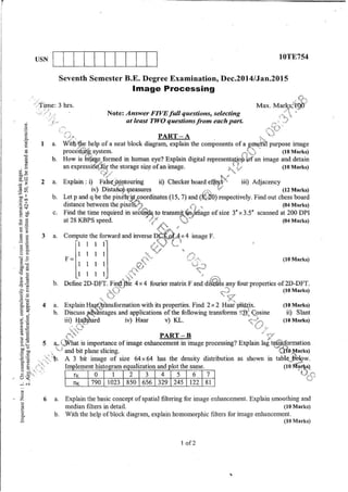 7th Semester EC VTU 2010 scheme question papers for CBCS