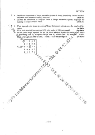 7th Semester EC VTU 2010 scheme question papers for CBCS