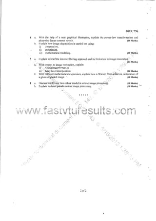 7th Semester EC VTU 2010 scheme question papers for CBCS