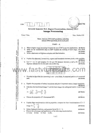 7th Semester EC VTU 2010 scheme question papers for CBCS