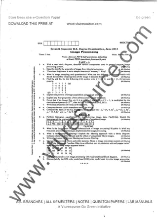 7th Semester EC VTU 2010 scheme question papers for CBCS