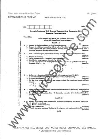 7th Semester EC VTU 2010 scheme question papers for CBCS