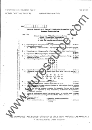 7th Semester EC VTU 2010 scheme question papers for CBCS