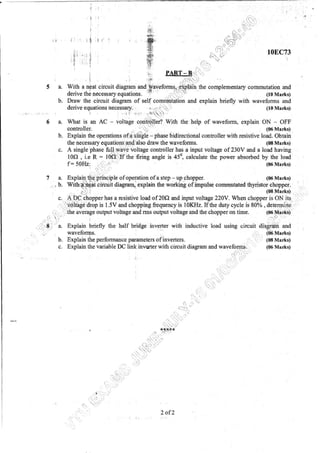 7th Semester EC VTU 2010 scheme question papers for CBCS