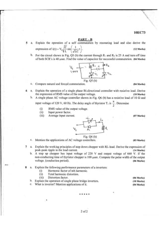 7th Semester EC VTU 2010 scheme question papers for CBCS