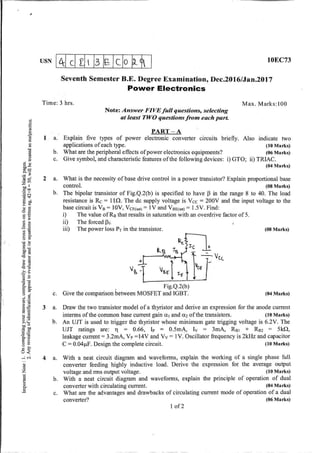 7th Semester EC VTU 2010 scheme question papers for CBCS