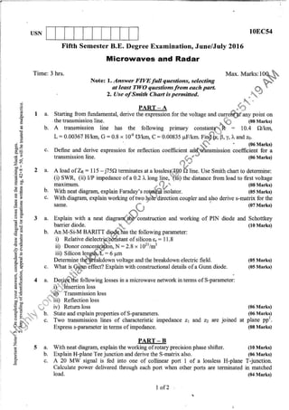 7th Semester EC VTU 2010 scheme question papers for CBCS