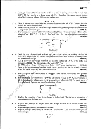 7th Semester EC VTU 2010 scheme question papers for CBCS