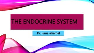 THE ENDOCRINE SYSTEM
Dr. luma alzamel
 