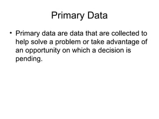 7) the nature of primary data | PPT