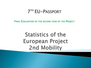 7TH EU-PASSPORT

FINAL EVALUATION   OF THE SECOND YEAR OF THE   PROJECT
 