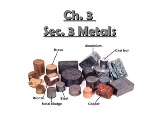 Ch. 3
Sec. 3 Metals
 