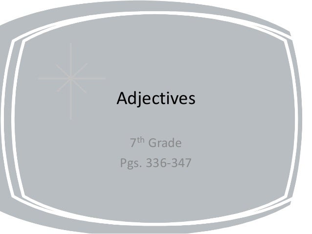 7th Grade Adjectives List