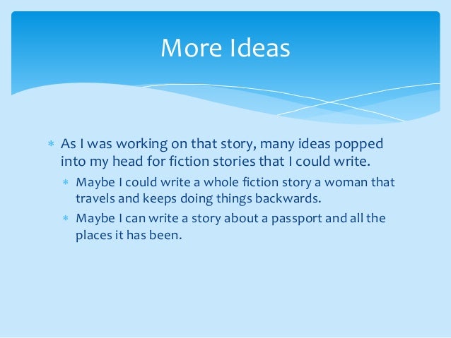 What should i write a fiction story about