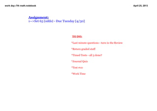 python - basic math tutorial assignment | tpt Images... 7th math c2 -april 26 | PDF