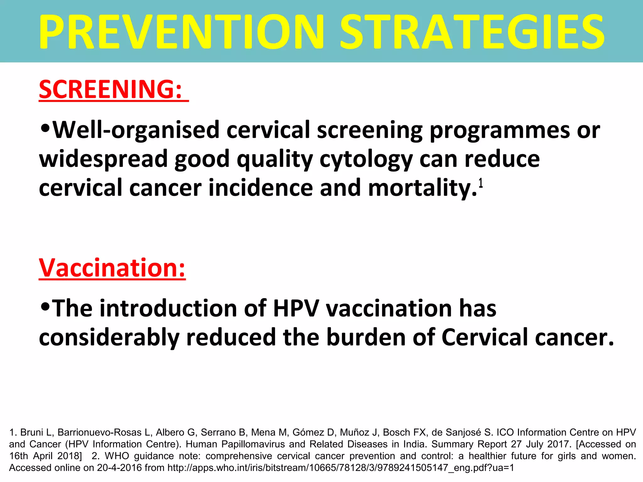 Evidence Based Guide of Screening for Prevention of Cervical Cancer | PPT