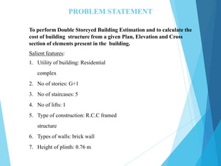 Double Storeyed Building Estimation and Costing by Nafisa Nazneen ...